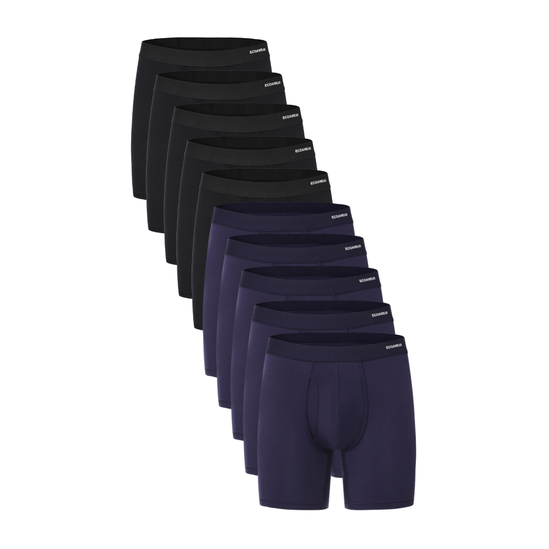 ECOAWEAR® Klassische Bambusboxershorts mit längeren Beinen und Tasche