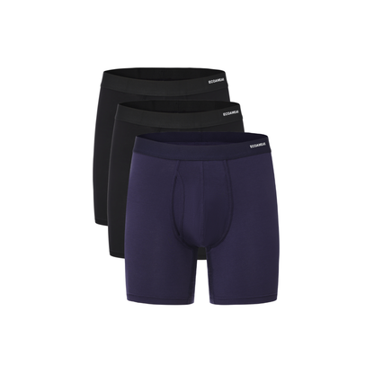 ECOAWEAR® Klassische Bambusboxershorts mit längeren Beinen und Tasche