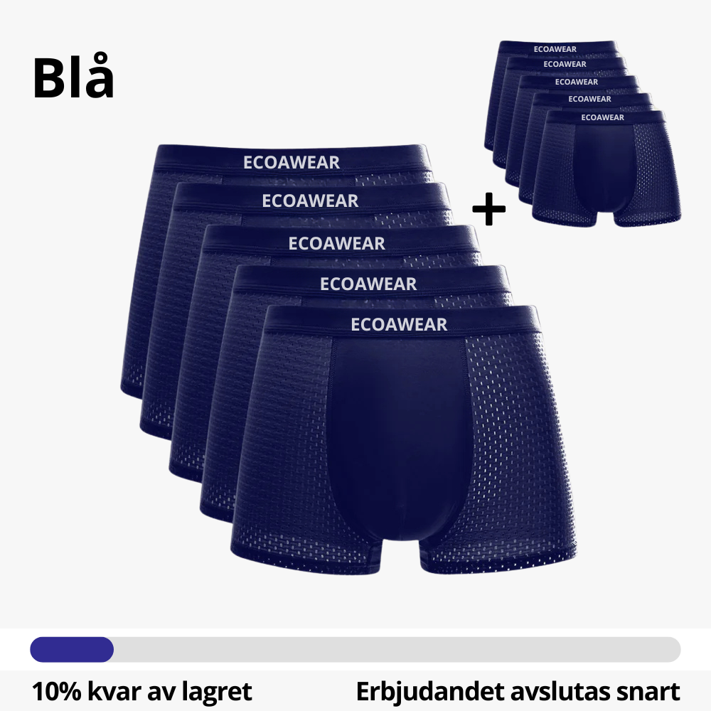 ECOAWEAR® Bambus-Boxershorts, 5er-Pack, Blau | 5 extra GRATIS