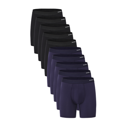 ECOAWEAR® Klassische Bambusboxershorts mit längeren Beinen und Tasche