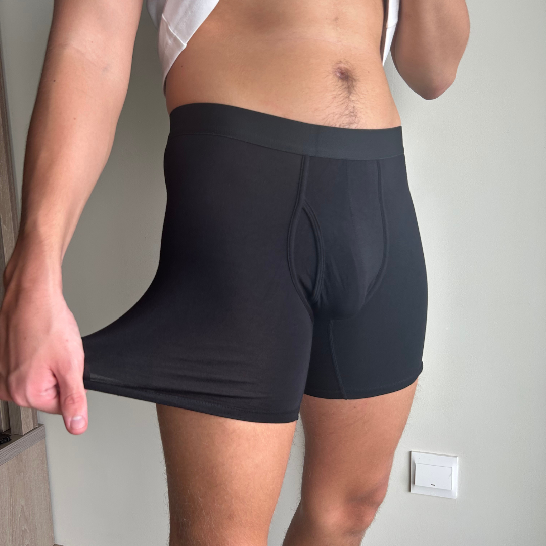 ECOAWEAR® Klassische Bambusboxershorts mit längeren Beinen und Tasche