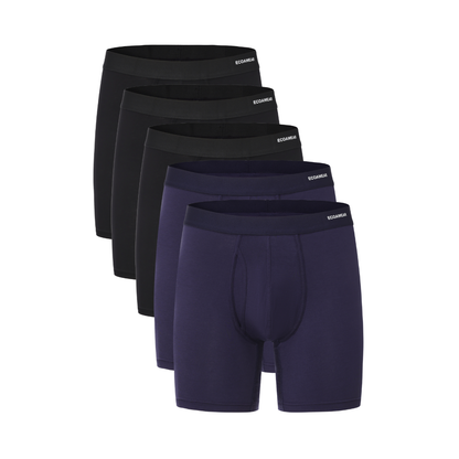 ECOAWEAR® Klassische Bambusboxershorts mit längeren Beinen und Tasche