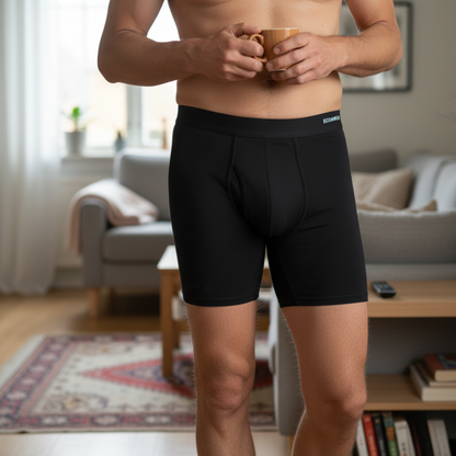 ECOAWEAR® Klassische Bambusboxershorts mit längeren Beinen und Tasche