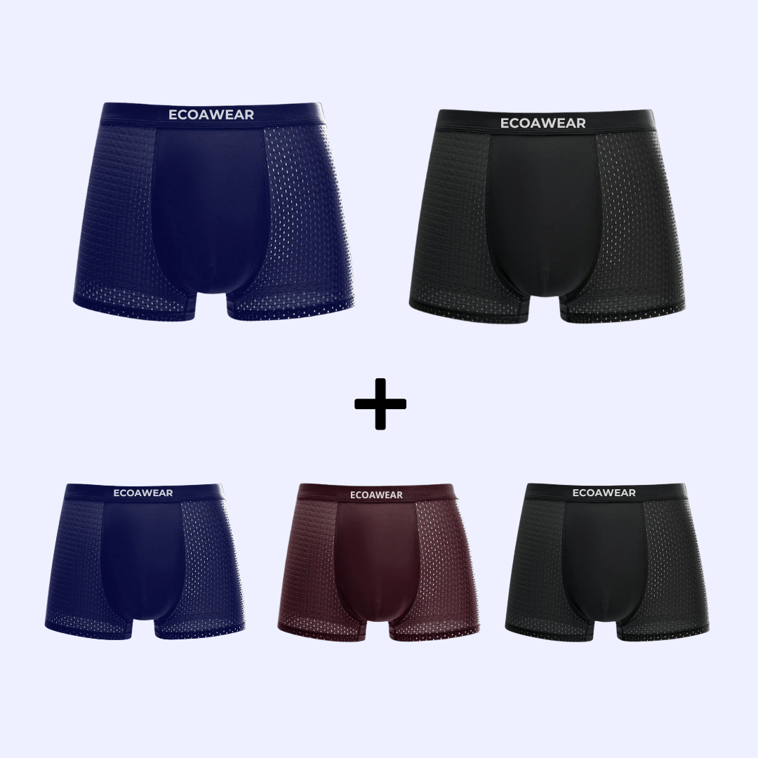 ECOAWEAR™ Bambus-Boxershorts, 5er-Pack | 7 extra GRATIS